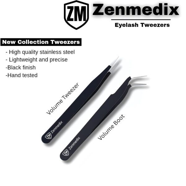 Zenmedix Eyelash Tweezers (Volume Tweezer & Volume Boot)